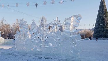 Как появляется сказка: возведение снежного городка в Барнауле 