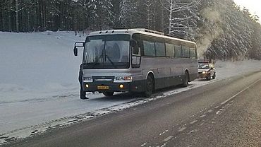 Междугородний автобус из Алтайского края заглох в мороз по пути в Новосибирск