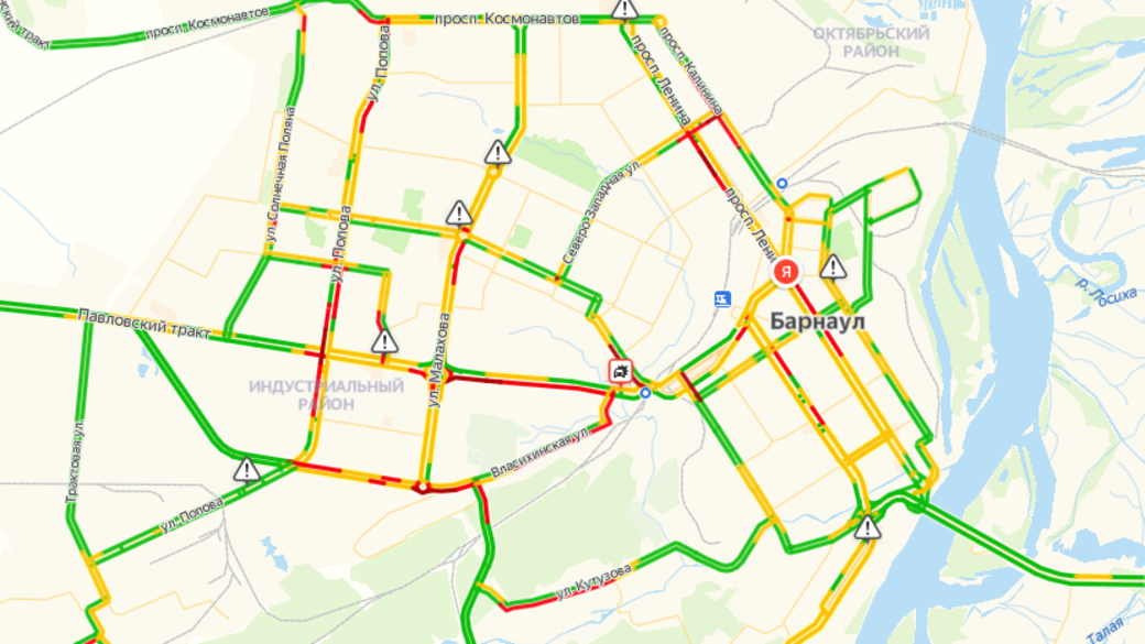Движение транспорта барнаул. Пробки 10 мая 2021. Пробки в Барнауле на карте. Пробки Павловск. Пробки Томска 10 бальные.