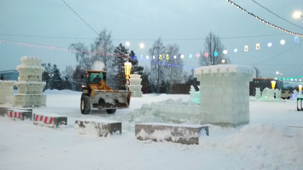 Снежный городок в Лесосибирске