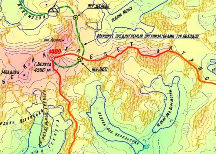 Г белуха на карте россии контурная карта