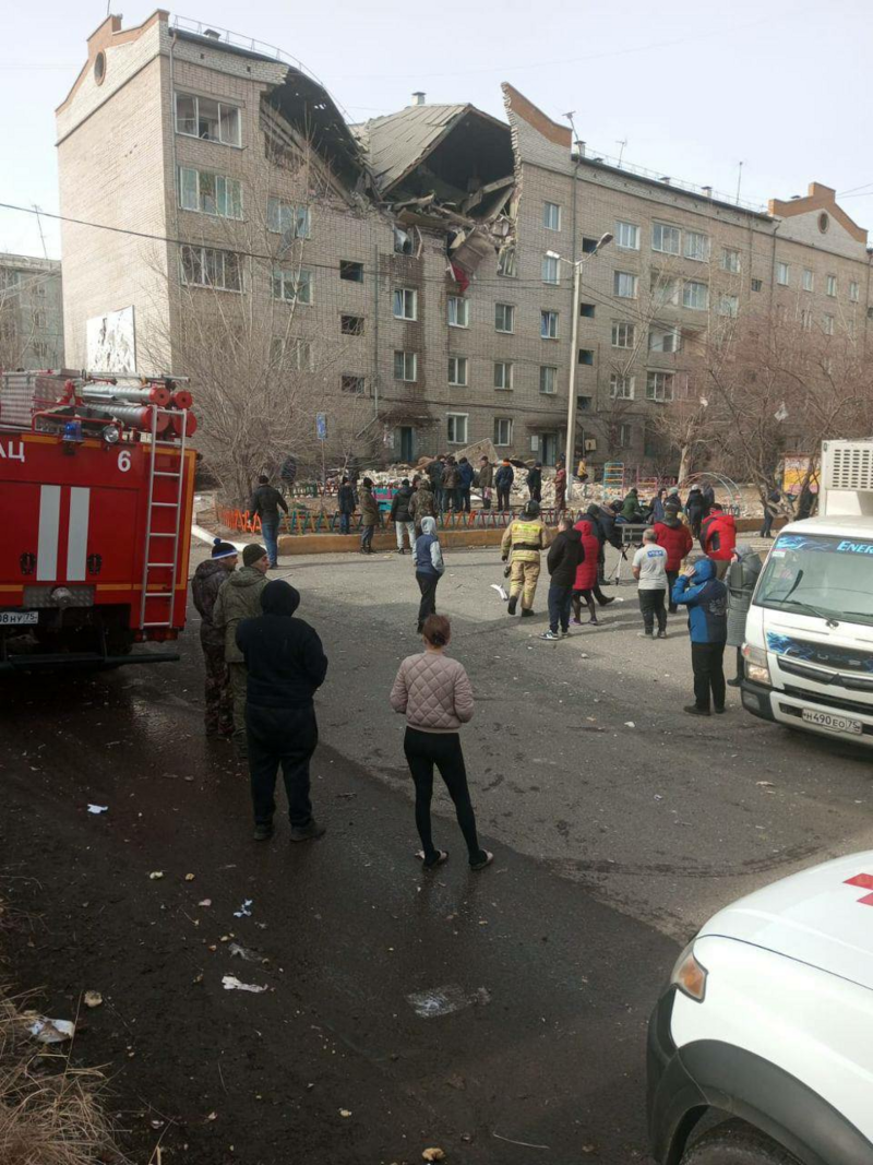 Взрыв газа произошёл в пятиэтажном жилом доме в Чите